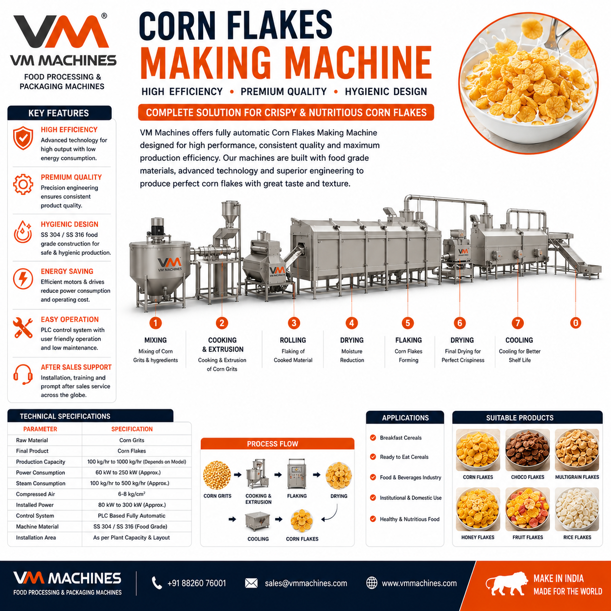 Corn Flakes Making Machine