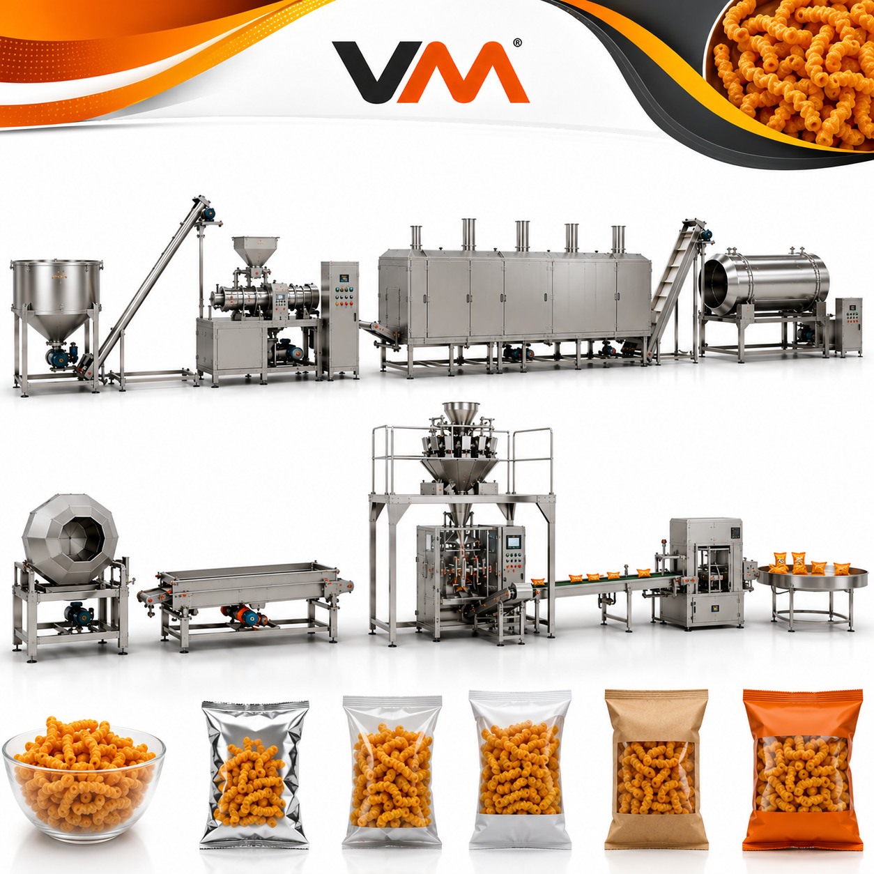 Kurkure Processing and Packaging Line